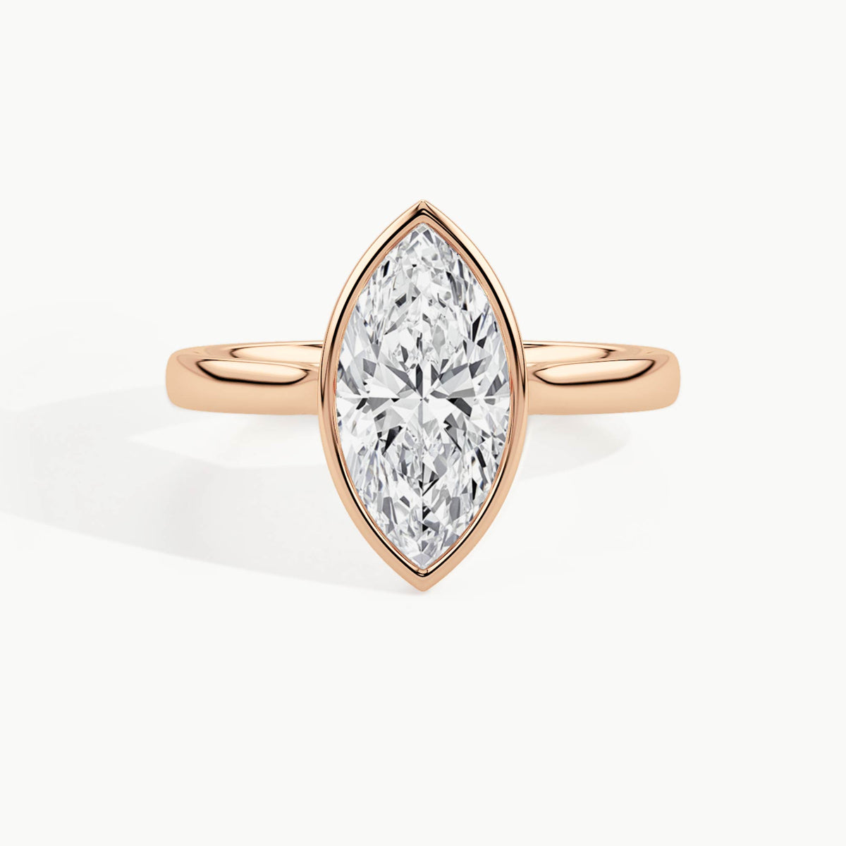 Rose Gold, Marquise, down view