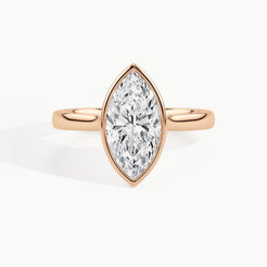 Rose Gold, Marquise, down view