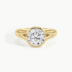 Yellow Gold, Round, down view
