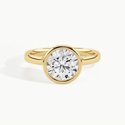 Yellow Gold, Round, down view