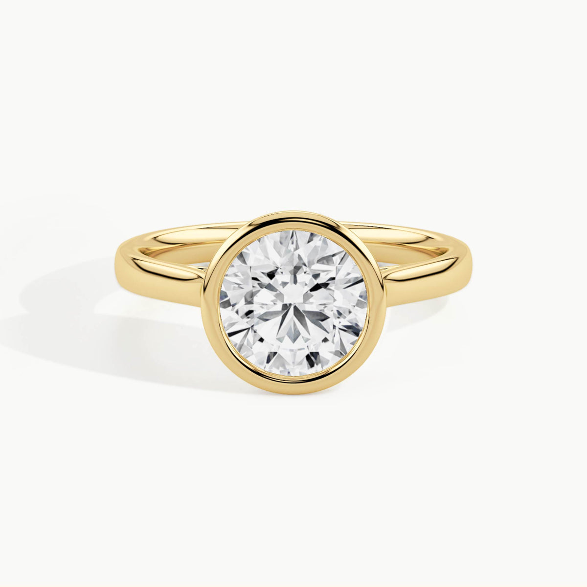 Yellow Gold, Round, down view