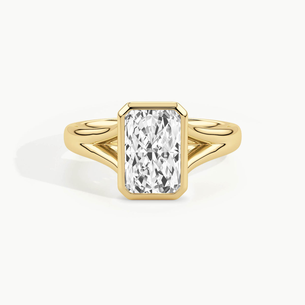 Yellow Gold, Radiant, down view