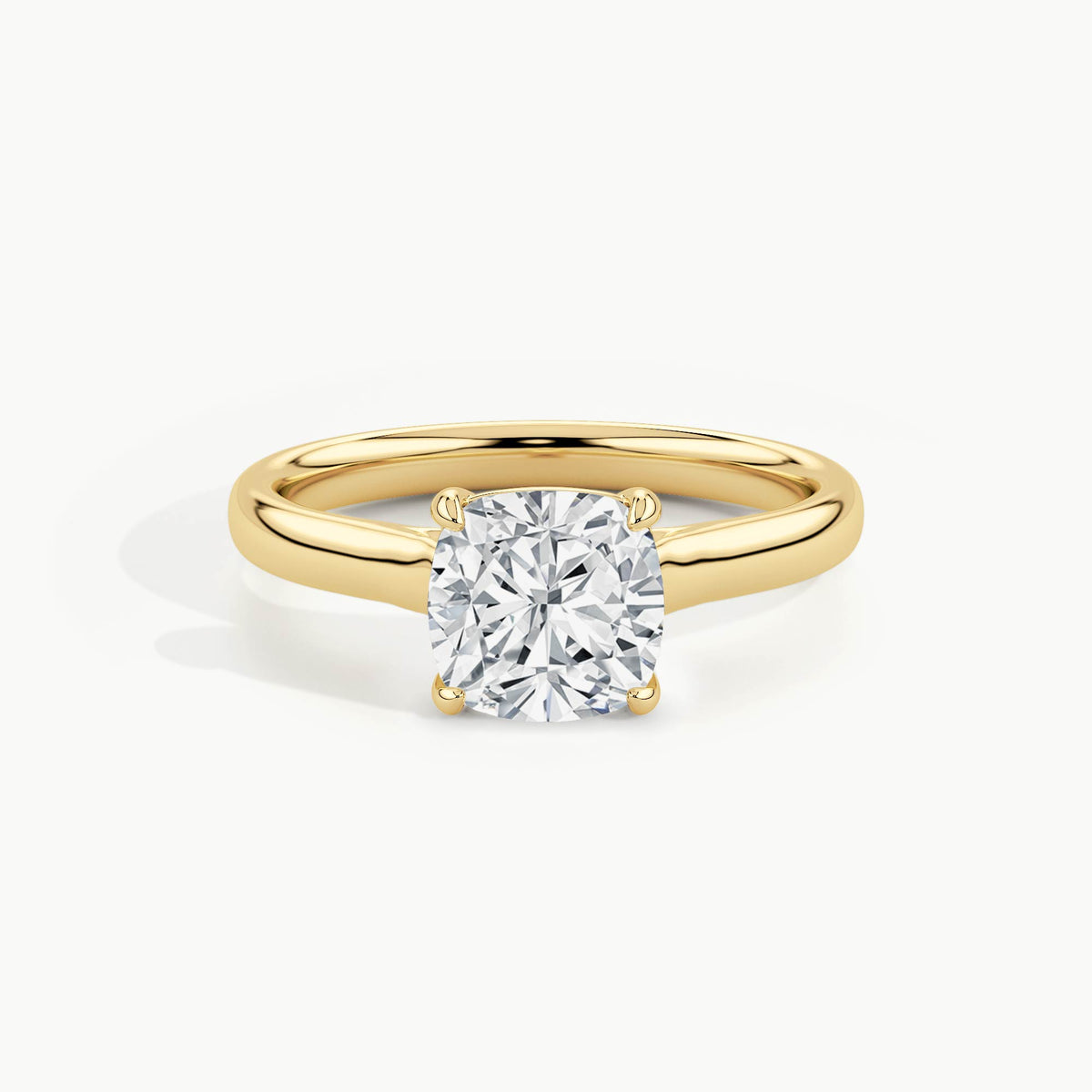 Yellow Gold, Cushion, down view