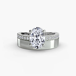 950 Platinum, Oval, down view