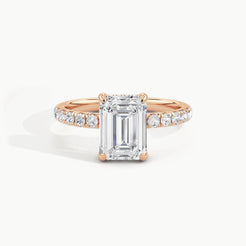 Rose Gold, Emerald, down view