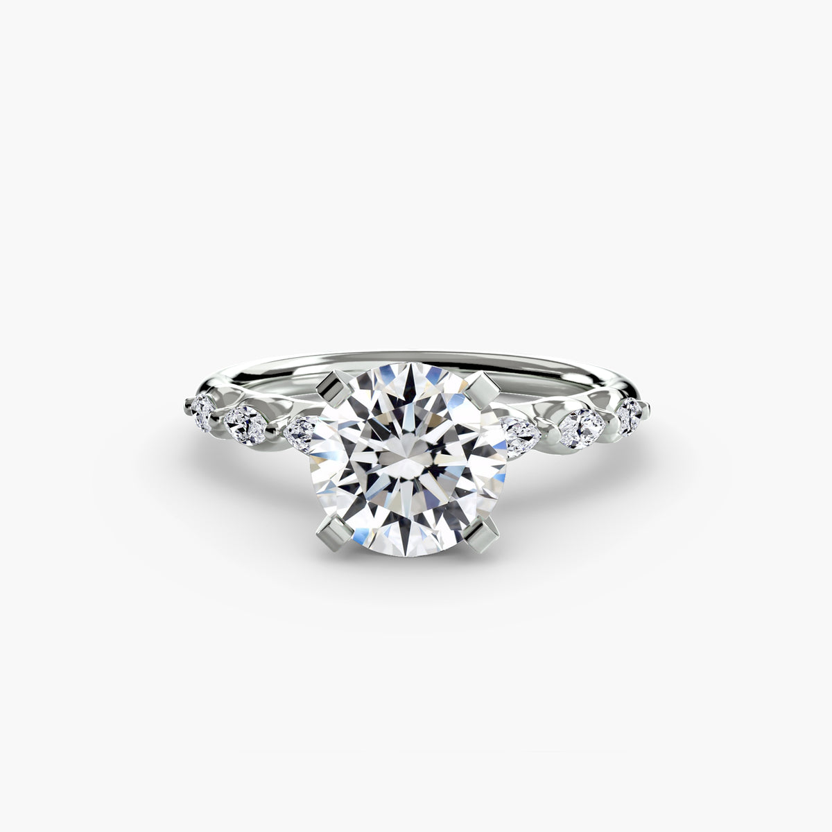 White Gold, Round, down view