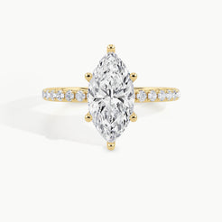 Yellow Gold, Marquise, down view