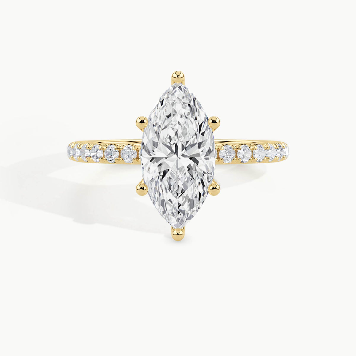 Yellow Gold, Marquise, down view