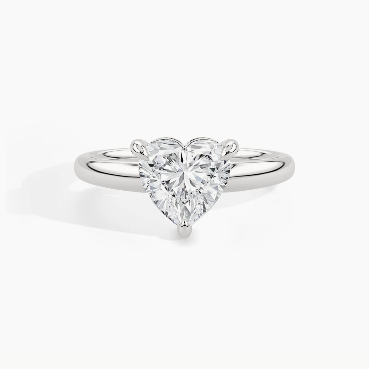 950 Platinum, Heart, down view