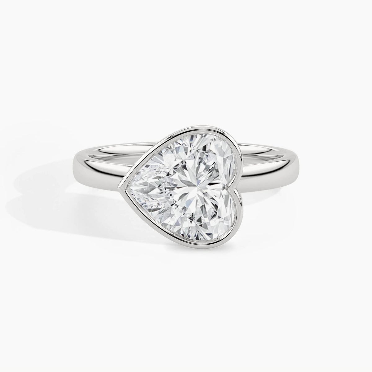 950 Platinum, Heart, down view