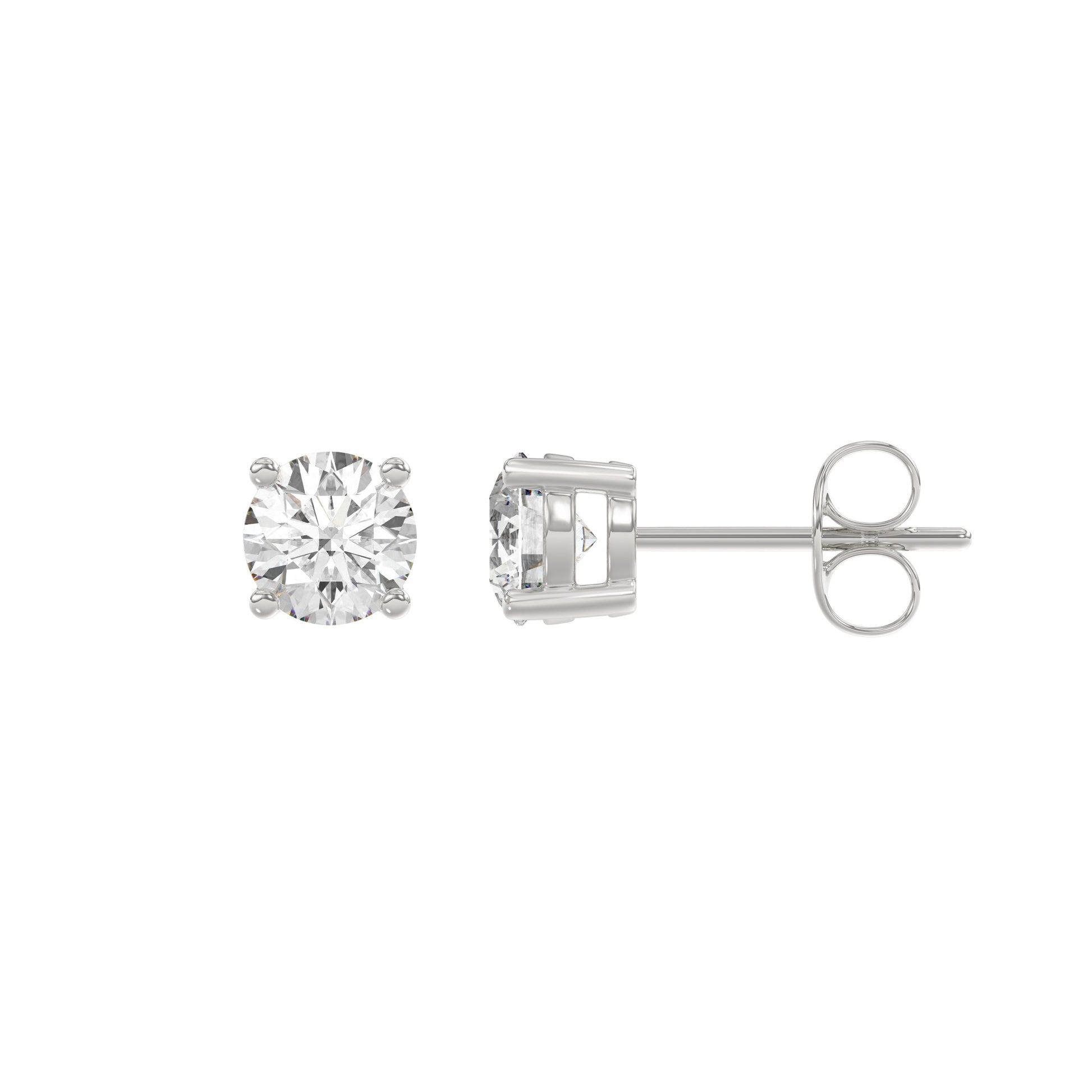 14K White Gold, flat view