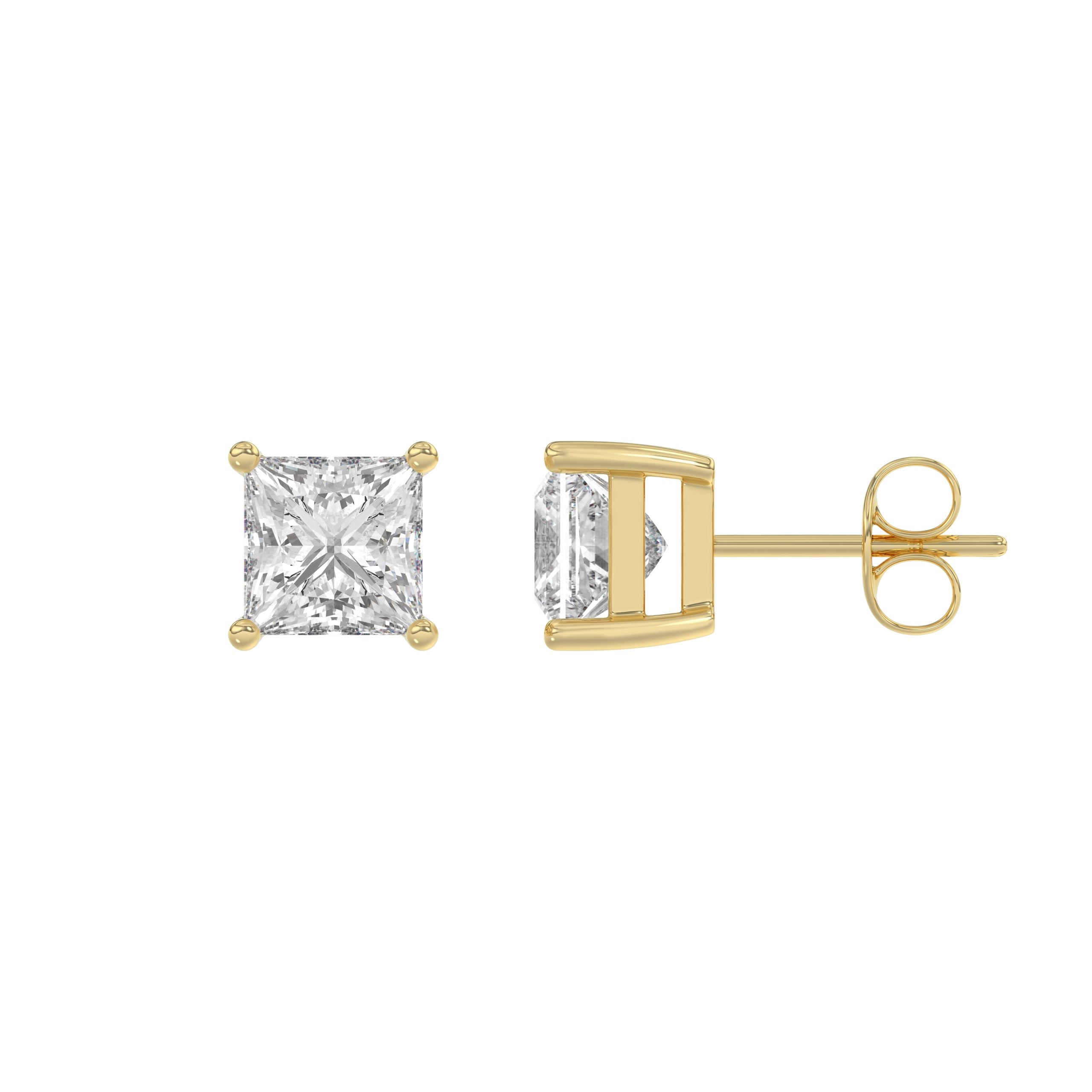 14K Yellow Gold, flat view