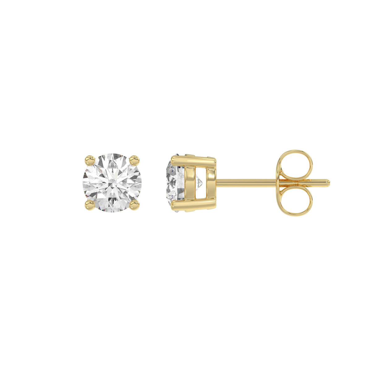 14K Yellow Gold, flat view