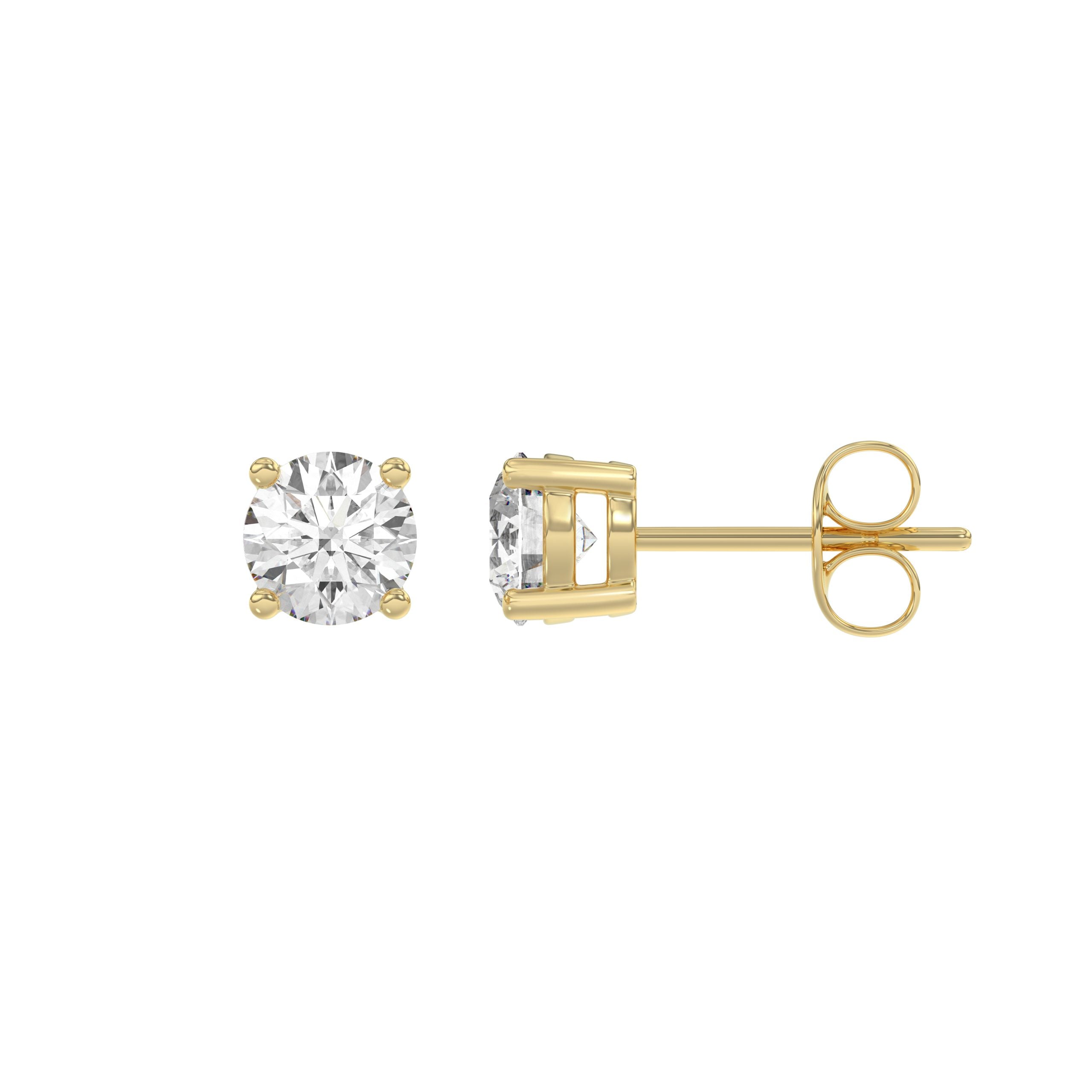 14K Yellow Gold, flat view