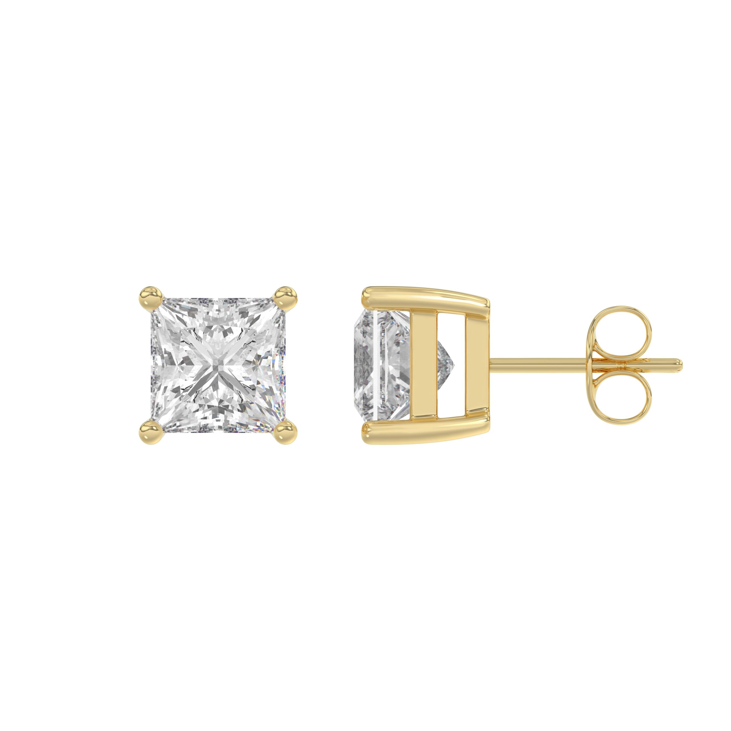 14K Yellow Gold, flat view