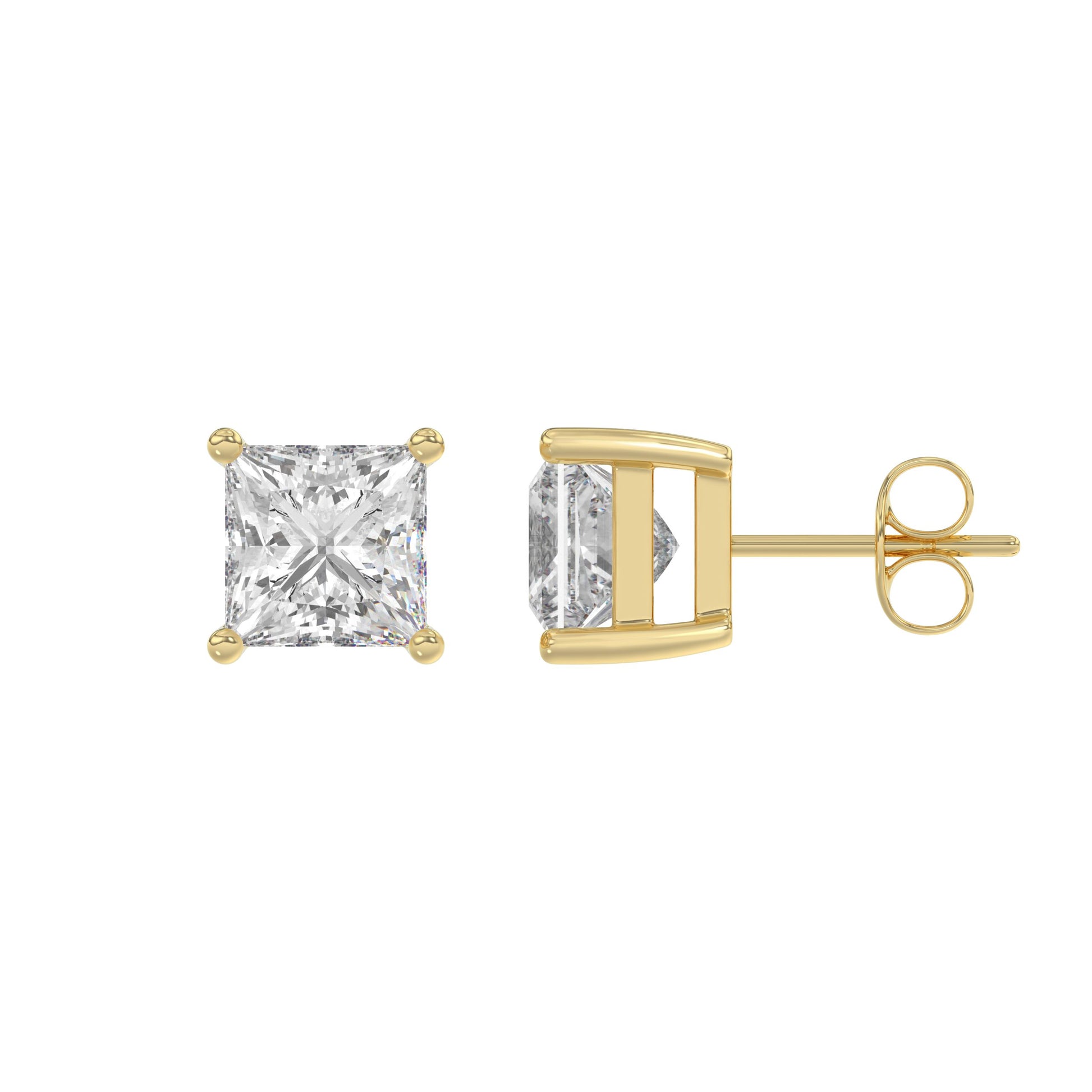 14K Yellow Gold, flat view