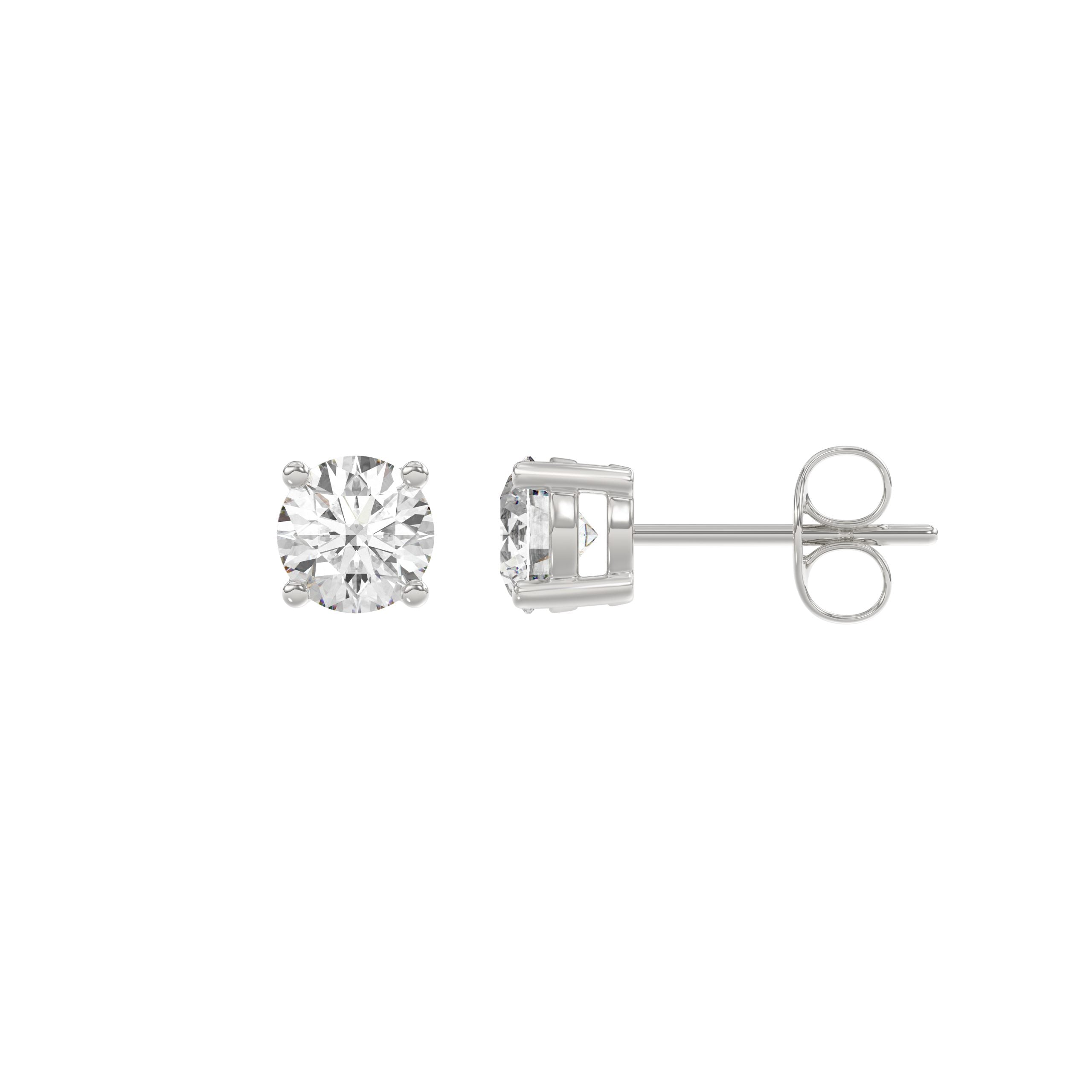 14K White Gold, flat view