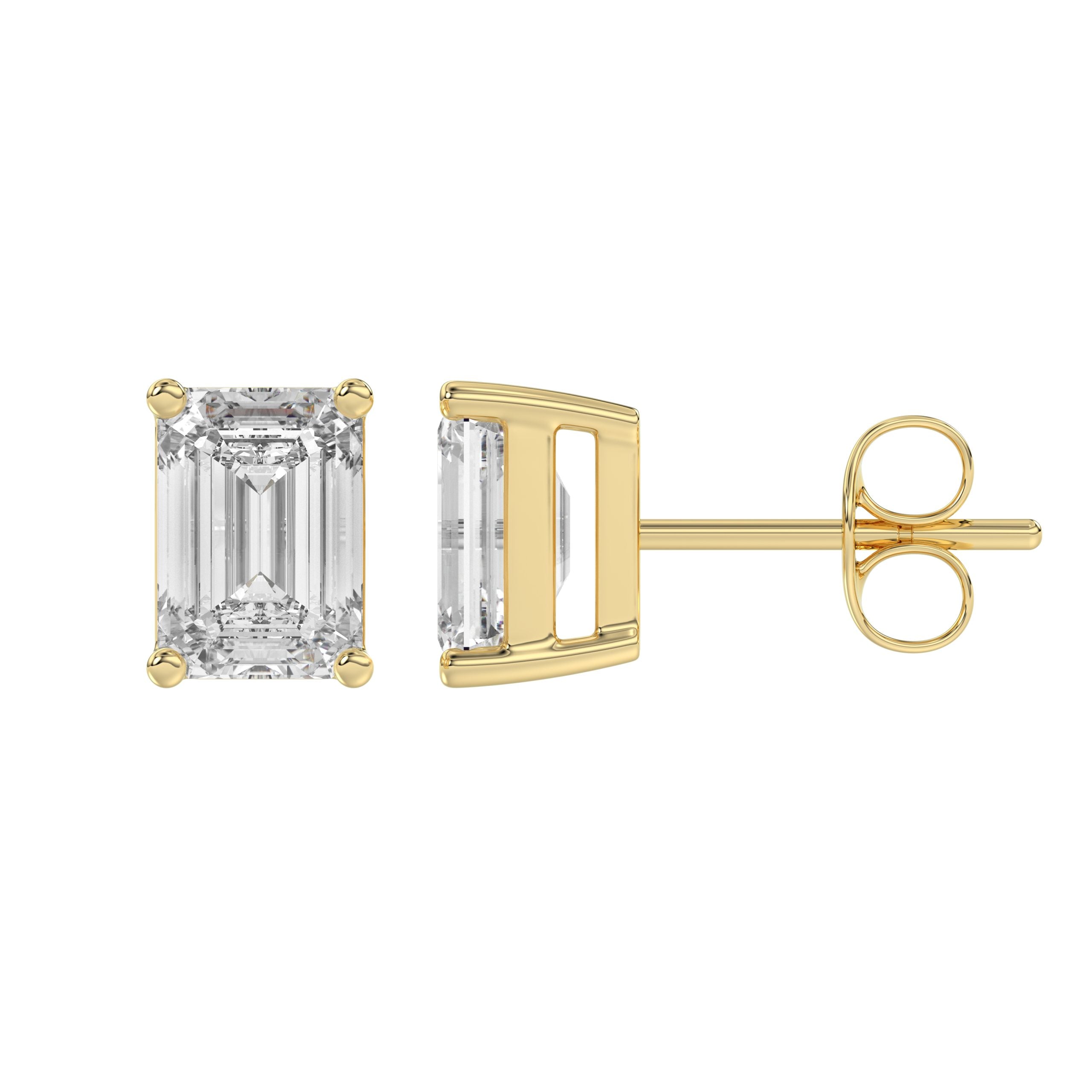 14K Yellow Gold, flat view