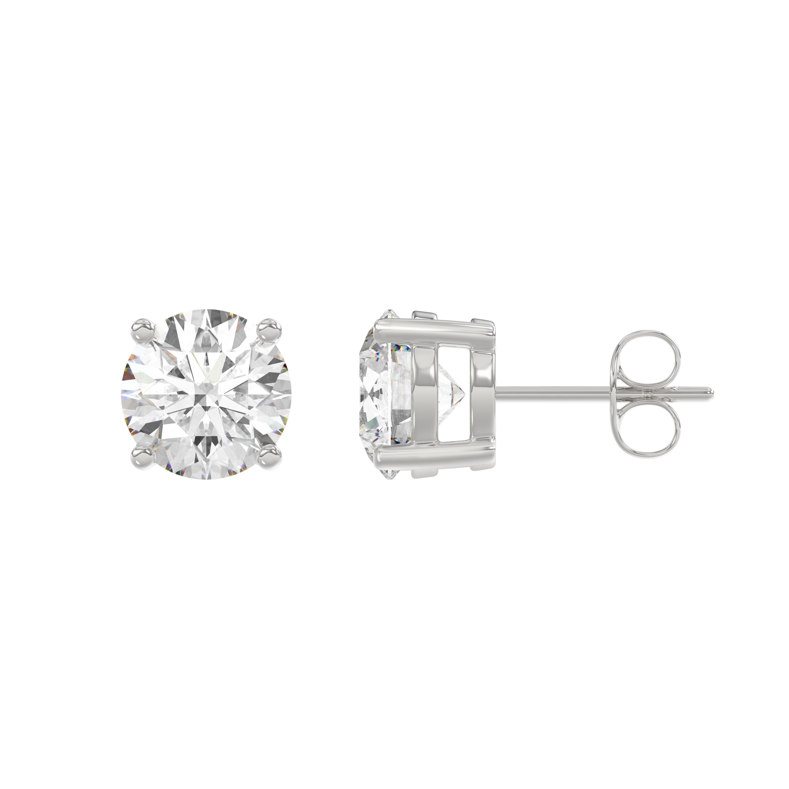 14K White Gold, flat view