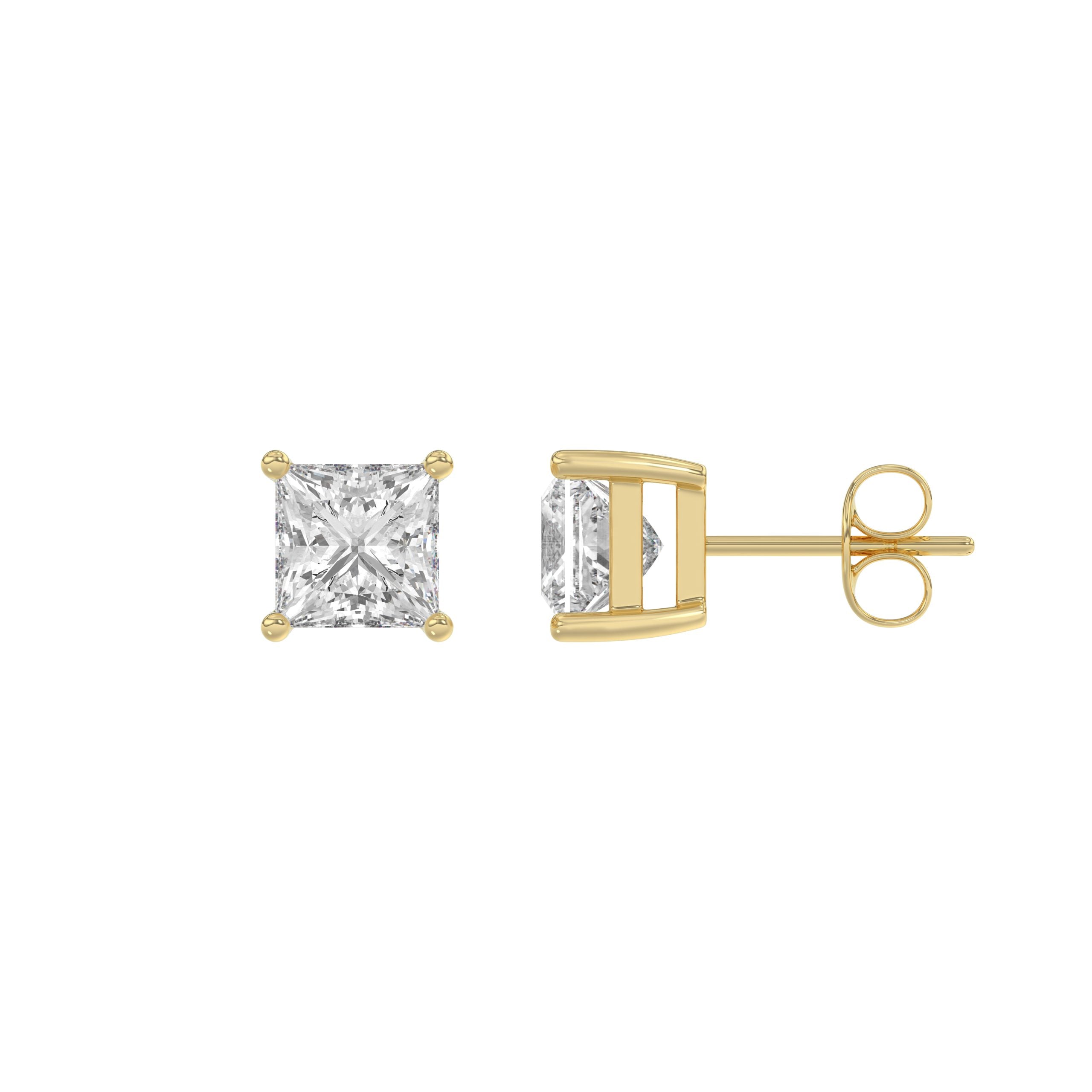 14K Yellow Gold, flat view