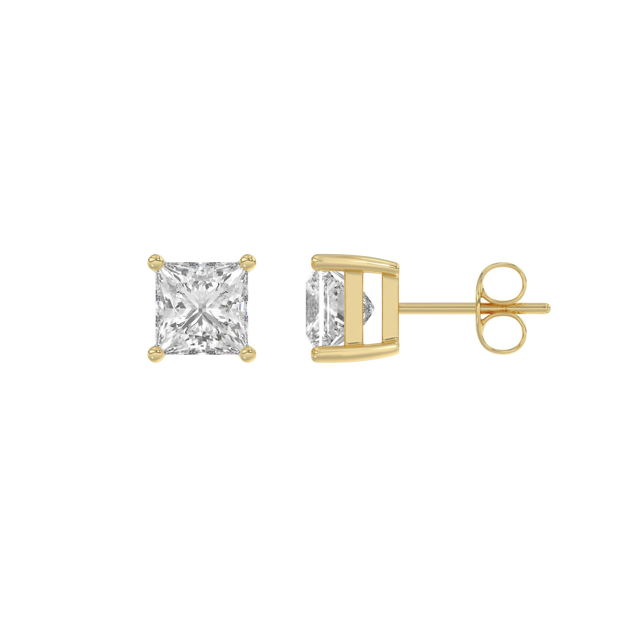 14K Yellow Gold, flat view