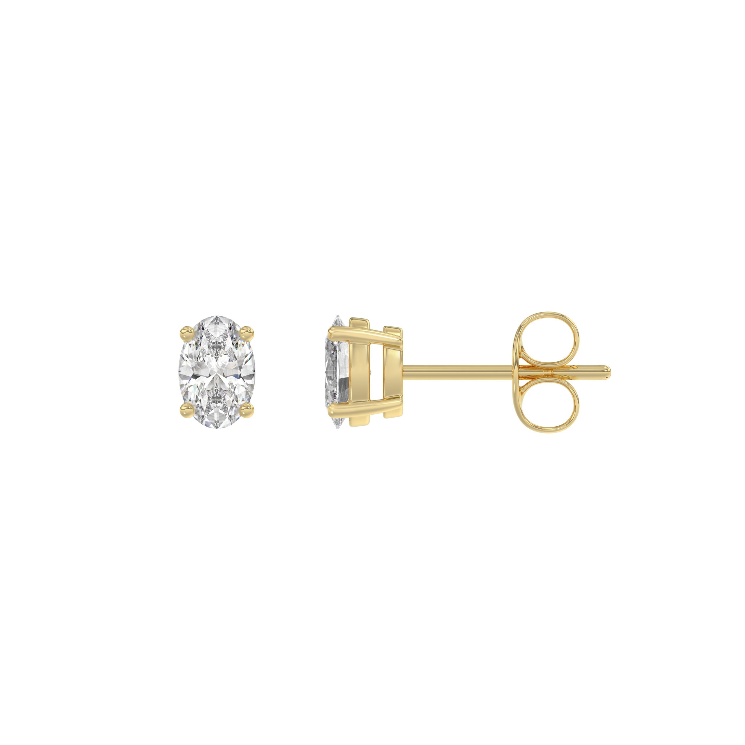 14K Yellow Gold, flat view