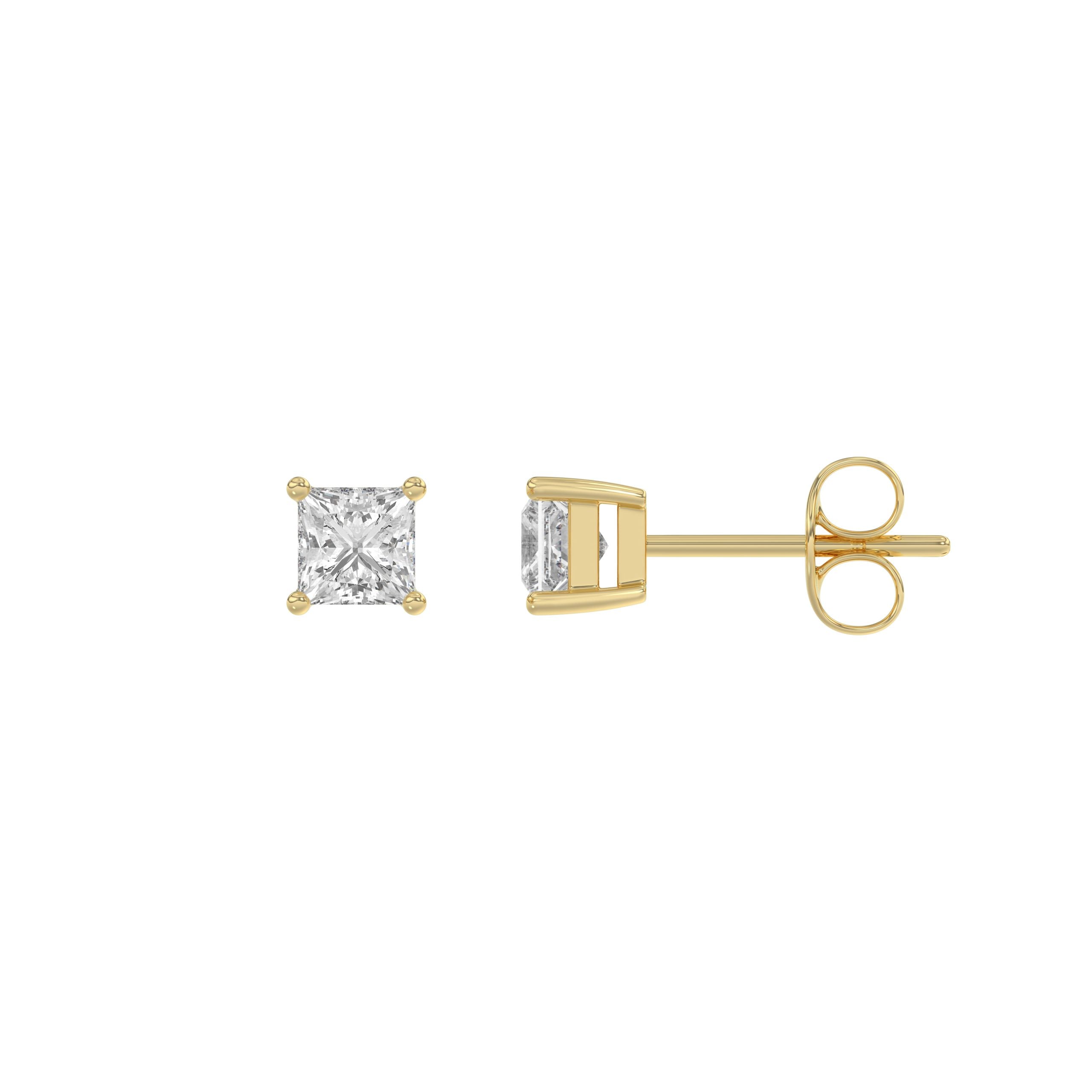 14K Yellow Gold, flat view