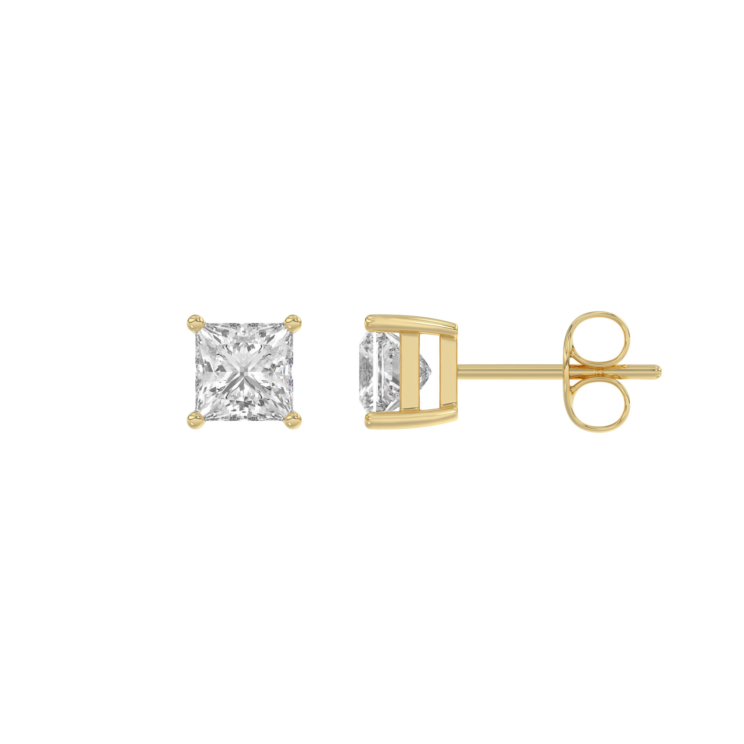 14K Yellow Gold, flat view