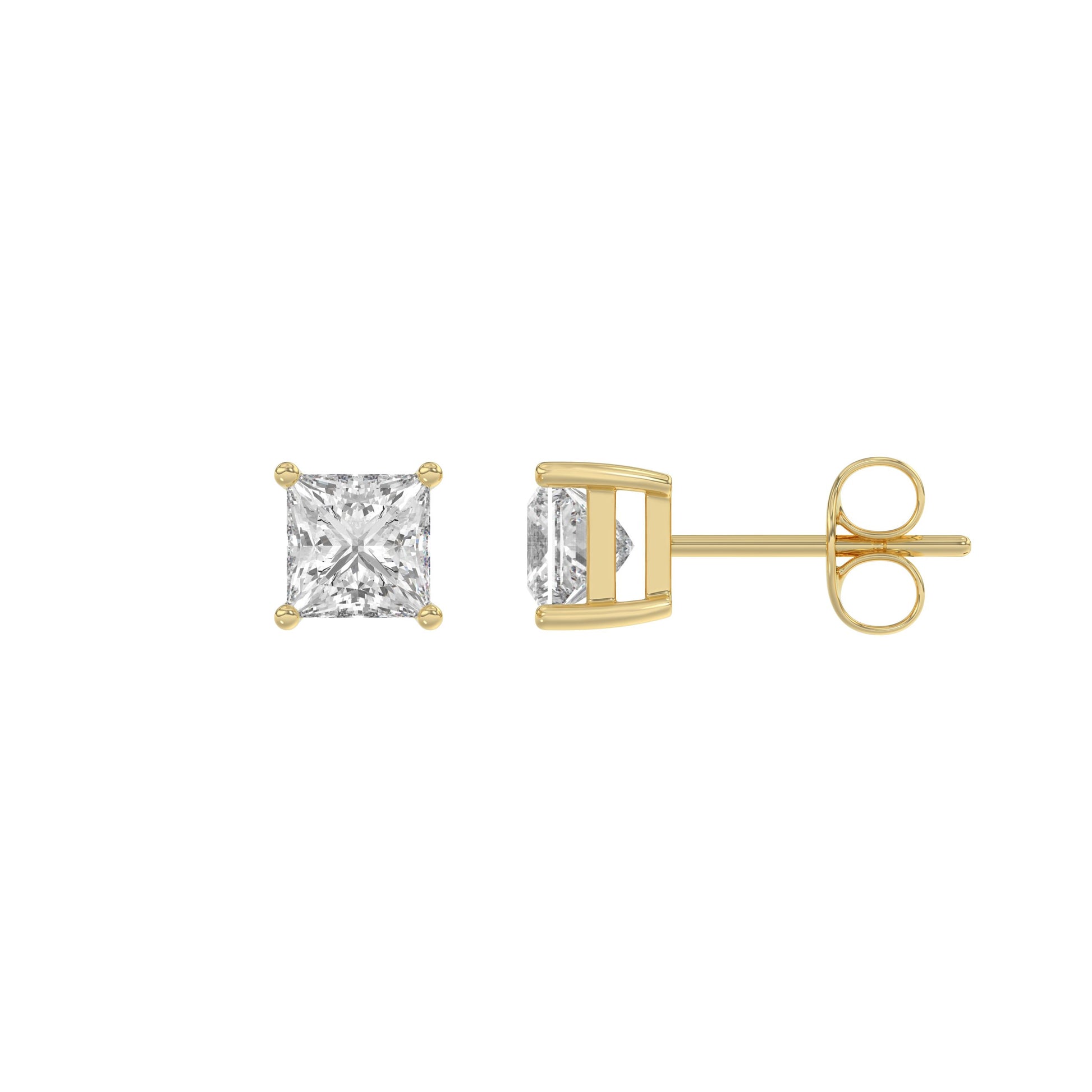 14K Yellow Gold, flat view