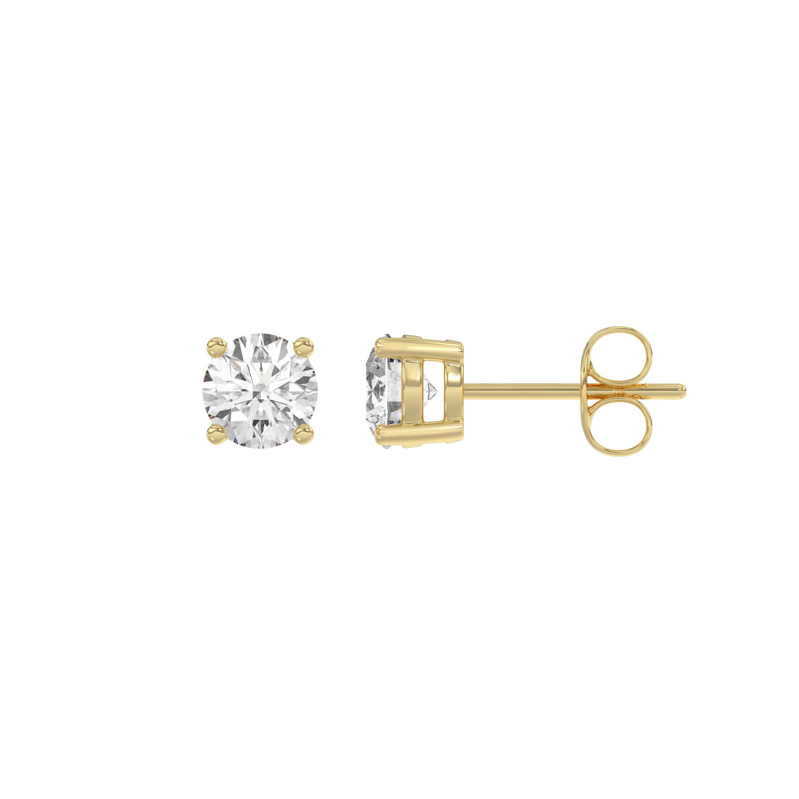 14K Yellow Gold, flat view