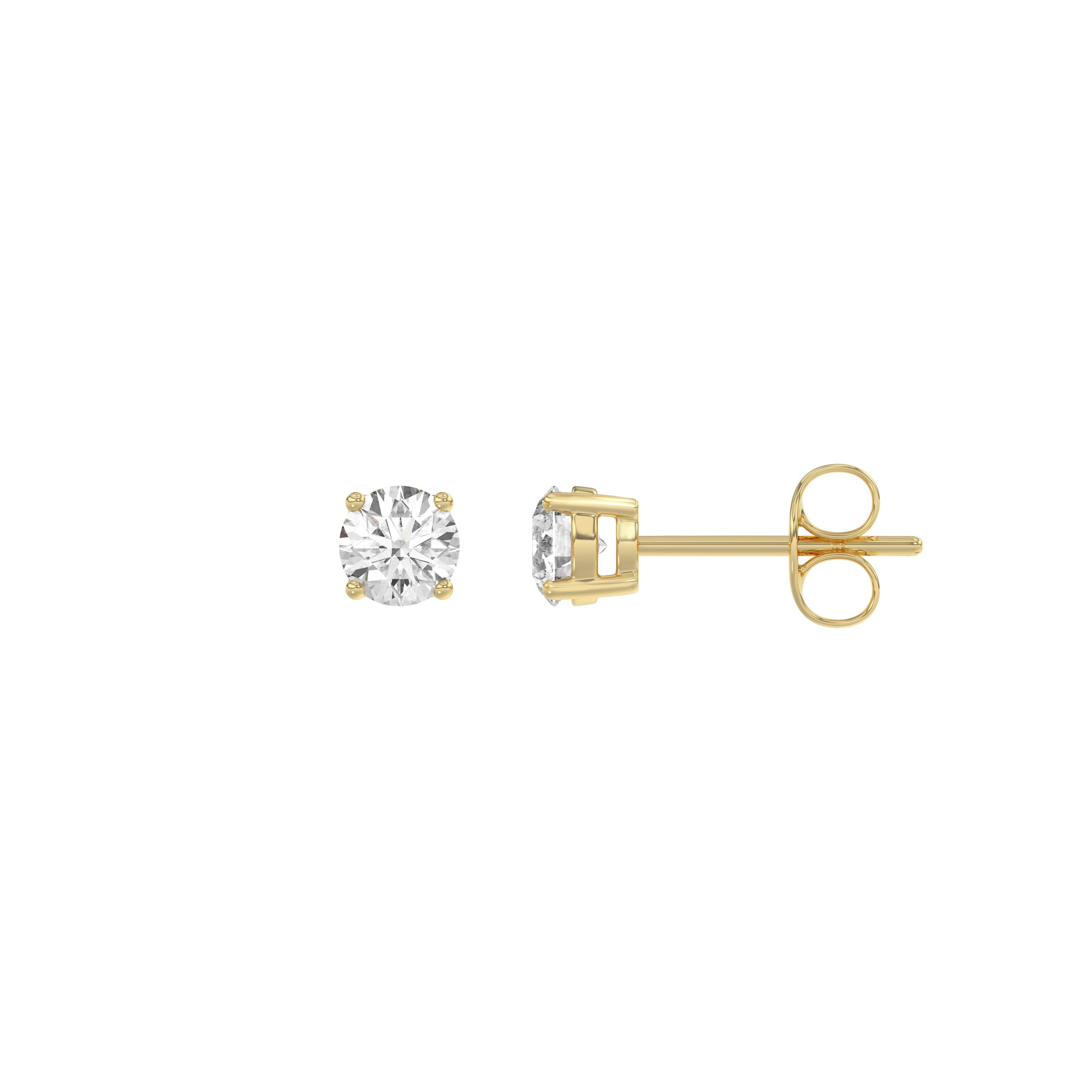 14K Yellow Gold, flat view