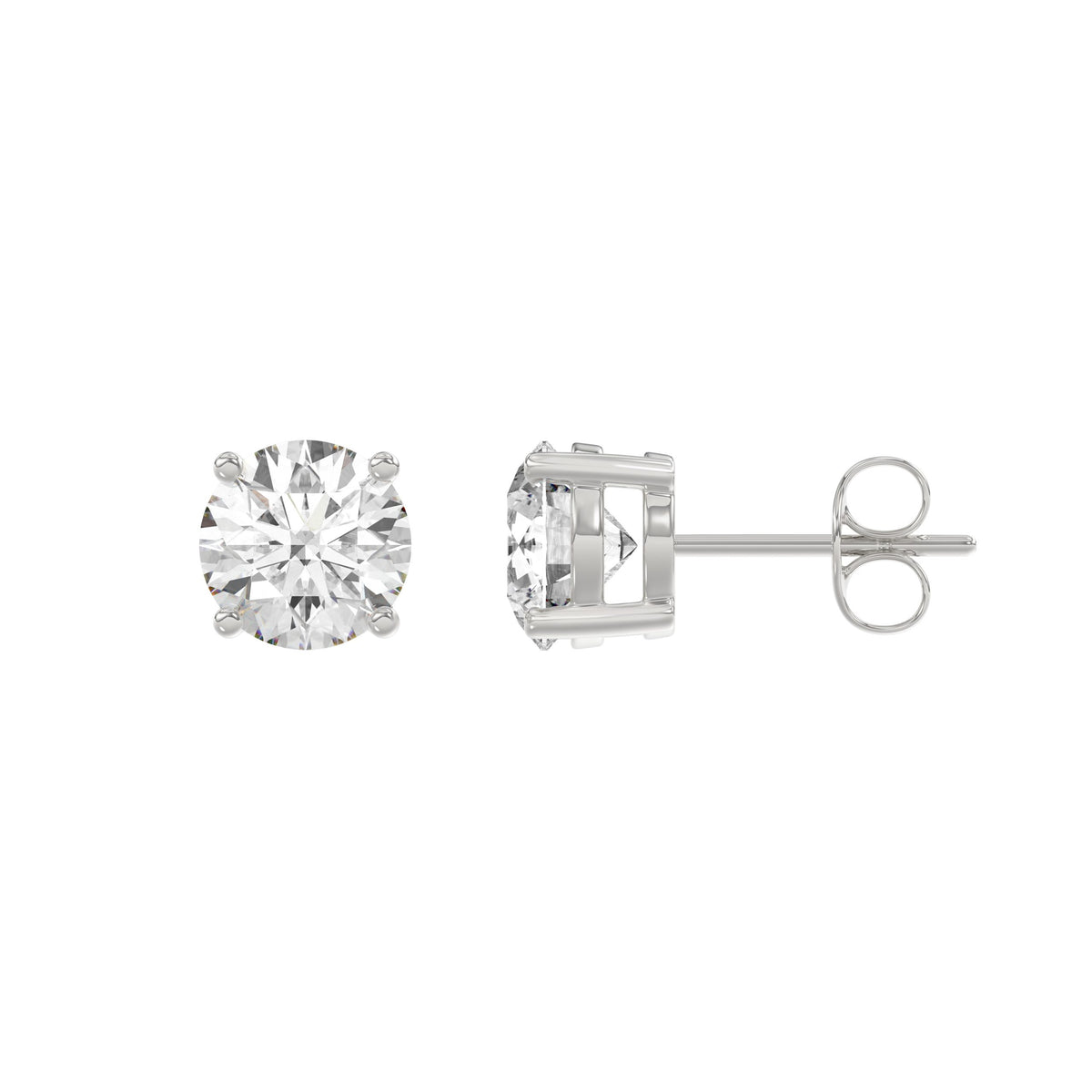 14K White Gold, flat view