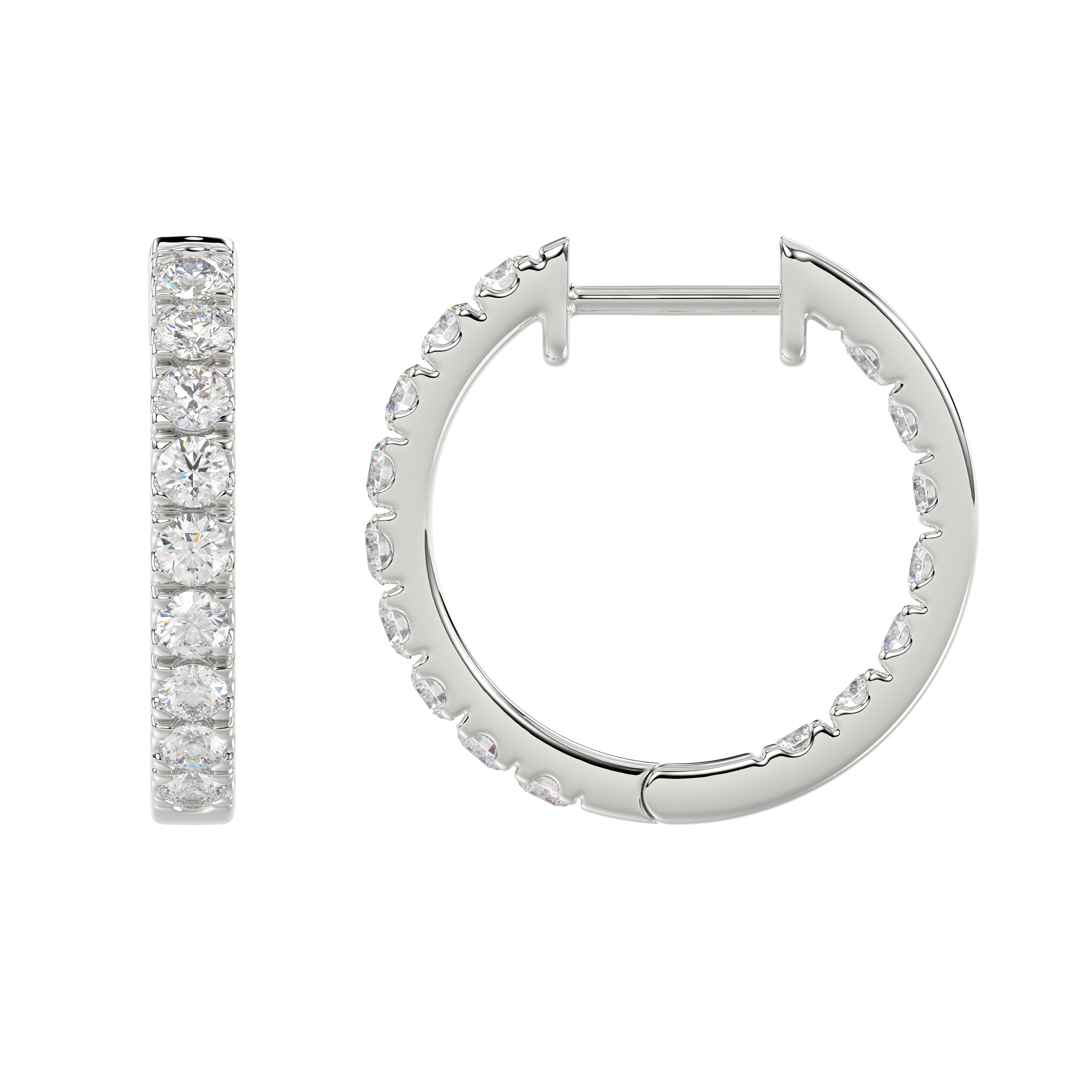14K White Gold, flat view