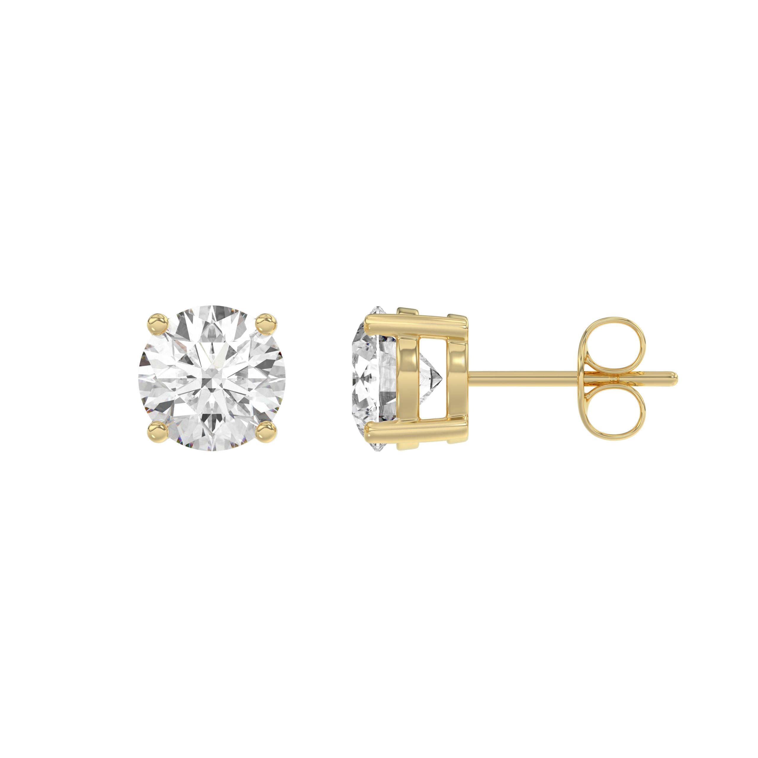 14K Yellow Gold, flat view