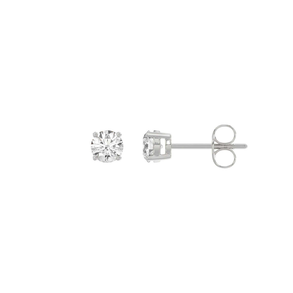 14K White Gold, flat view