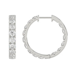 14K White Gold, flat view
