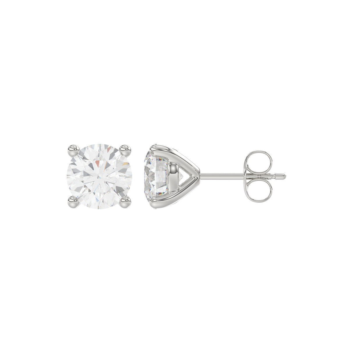 18K White Gold, flat view