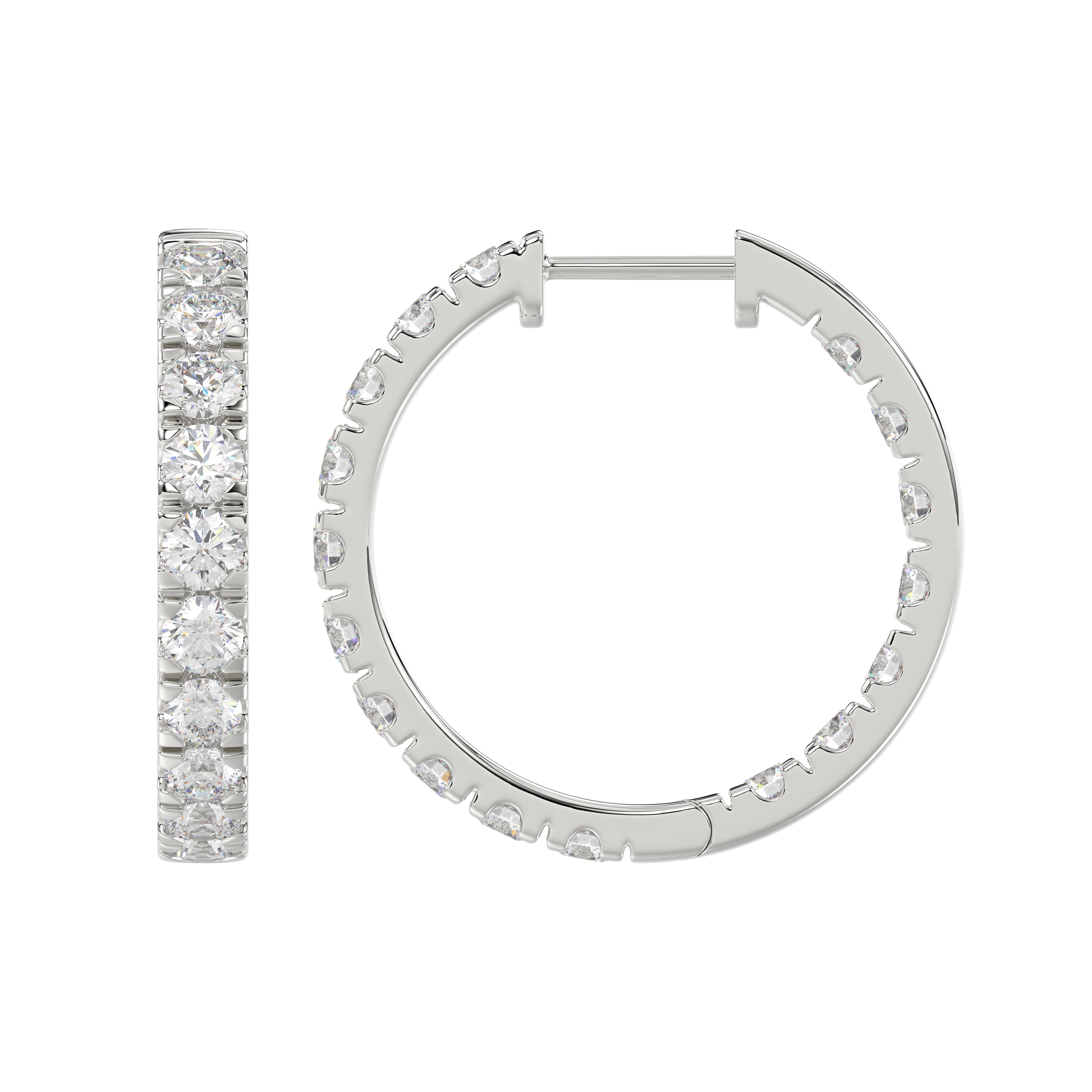 14K White Gold, flat view