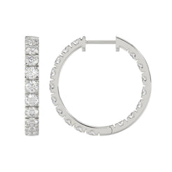 14K White Gold, flat view