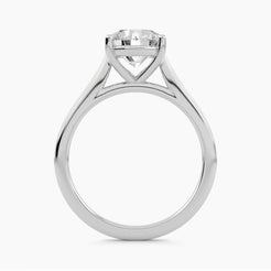 Solitaire Ring with Plain Cathedral Shank, front view